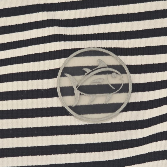 Southern Tide Womens XS Striped Quarter Zip Performance Pullover Black White - Picture 7 of 9